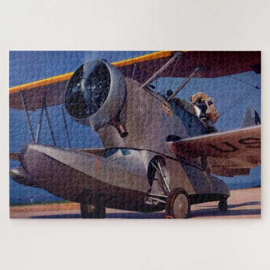 1939 Grumman F-2 vliegtuig Legpuzzel (Horizontaal)