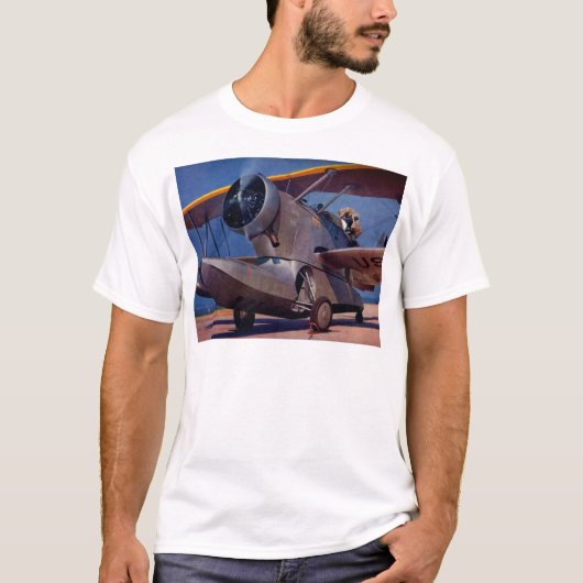 1939 Grumman F-2 vliegtuig T-shirt (Voorkant)