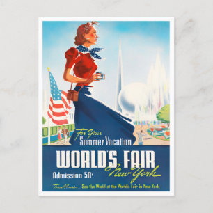1939 Het Fair vintage-briefkaart van New York Worl Briefkaart