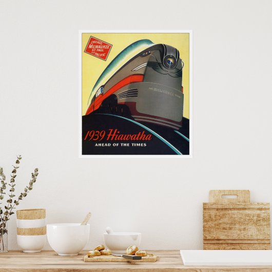 1939 Hiawatha Locomotief Poster (Keuken)