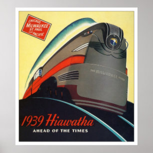 1939 Hiawatha Locomotief Poster