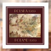 1939 KAART VAN POLEN RAAMSTICKER (Vel 2)