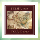 1939 KAART VAN POLEN RAAMSTICKER (Vel 3)