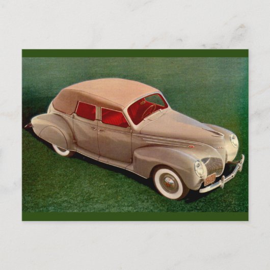 1939 Lincoln Zephyr Briefkaart (Voorkant)