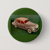 1939 Lincoln Zephyr Ronde Button 5,7 Cm (Voorkant)
