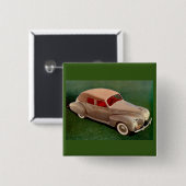 1939 Lincoln Zephyr Vierkante Button 5,1 Cm (Voorkant /achterkant)
