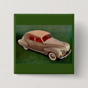 1939 Lincoln Zephyr Vierkante Button 5,1 Cm
