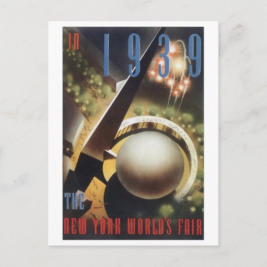 1939 New York World's Fair Briefkaart (Voorkant)
