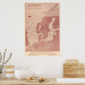 1939 Noorwegen Noors Kantoor reisinformatie NY Poster (Kitchen)