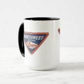 1939 Northwest Airlines "Sky Zephyrs" Coffee Mok (Voorkant links)