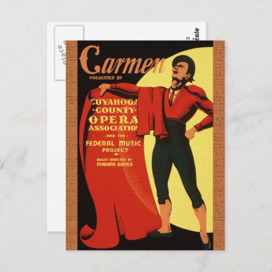 1939 Opera: Carmen Briefkaart (Voorkant / Achterkant)