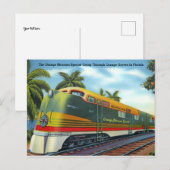  1939 Oranje Blossom Special Florida Train Briefkaart (Voorkant / Achterkant)