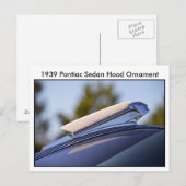 1939 Pontiac Sedan Hood Ornament Briefkaart (Voorkant / Achterkant)