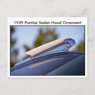 1939 Pontiac Sedan Hood Ornament Briefkaart