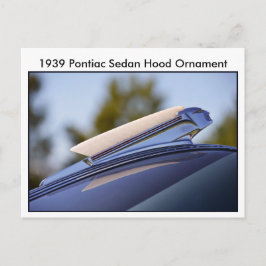 1939 Pontiac Sedan Hood Ornament Briefkaart