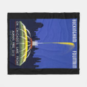  1939 Poster, Chicago's Buckingham Fountain Fleece Deken (Voorkant (Horizontaal))