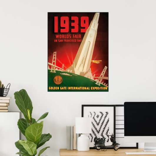 1939 San Fransisco Worlds Fair Poster (Thuiskantoor)