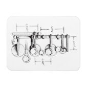 1939 Selmer Paris Balanced Action Saxophone Magneet (Horizontaal)