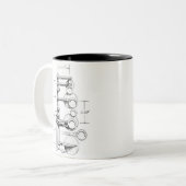 1939 Selmer Paris gebalanceerde Action Saxophone Tweekleurige Koffiemok (Voorkant links)