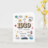 1939 Verjaardagskaart voor vader of moeder Kaart (Gele Bloem)