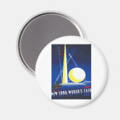 1939 Wereldtentoonstelling van New York Magneet (Voorkant / Achterkant)