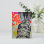 1939 Whisky Gebotteld in Bond Mixed Media Collage Briefkaart (Staand voorkant)