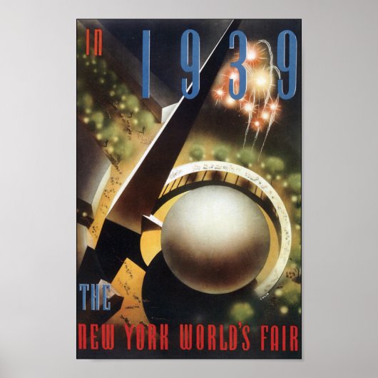 1939 World's Fair Poster of Print (Voorkant)