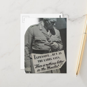 1939 Zwart-wit dure man collage Briefkaart