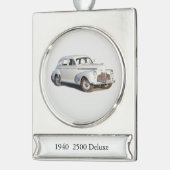 1940 2500 Deluxe banner-versiering Verzilverd Banner Ornament (Links)