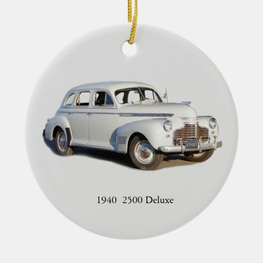 1940 2500 Deluxe-siermiddel Keramisch Ornament (Voorkant)