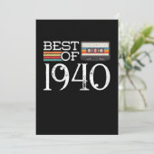 1940  80 e Birthday Jubileum Gift Kaart (Staand voorkant)