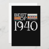 1940  80 e Birthday Jubileum Gift Kaart (Voorkant / Achterkant)