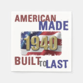 1940 Amerikaanse Made 80th Birthday Servet (Voorkant)