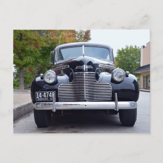 1940 Black Sedan met twee poorten Briefkaart (Voorkant)