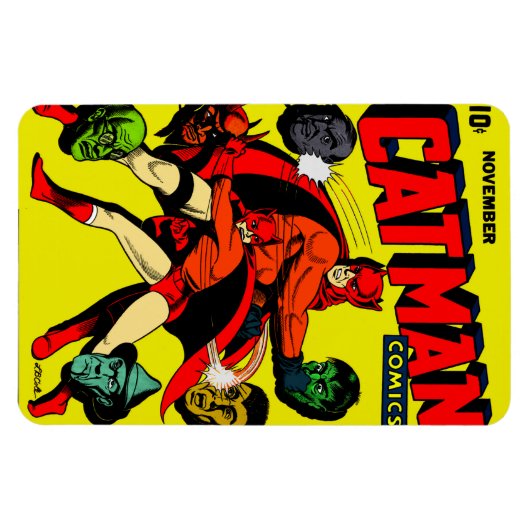 1940 CAT-MAN Comics Flexible Magnet Magneet (Horizontaal)
