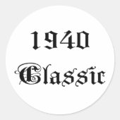 1940 Classic Ronde Sticker (Voorkant)