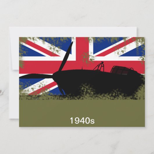 1940 Dance/Party nodigt uit Kaart (Voorkant)