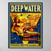 1940 "Deep Water" Fruit AD -12 x 16 Poster (Voorkant)