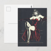 1940 Femme Fatale Briefkaart (Voorkant / Achterkant)