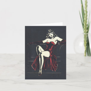 1940 Femme Fatale Notitiekaartje