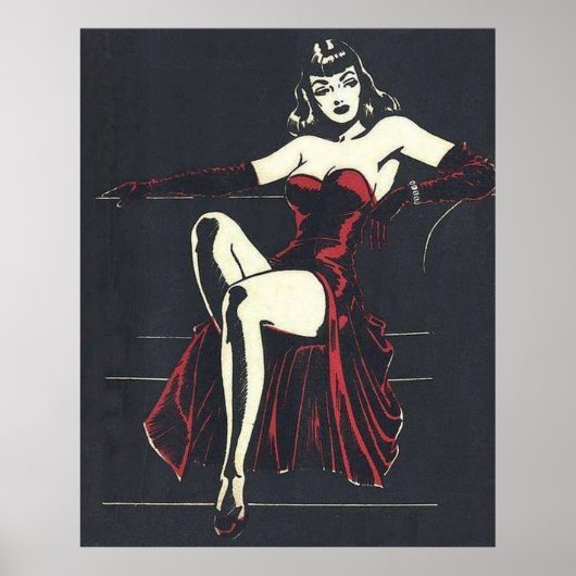 1940 Femme Fatale Poster (Voorkant)