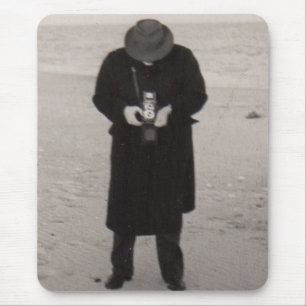 1940 fotograaf op het strand muismat