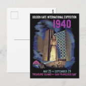 1940 Golden Gate International Exposition Poster Briefkaart (Voorkant / Achterkant)