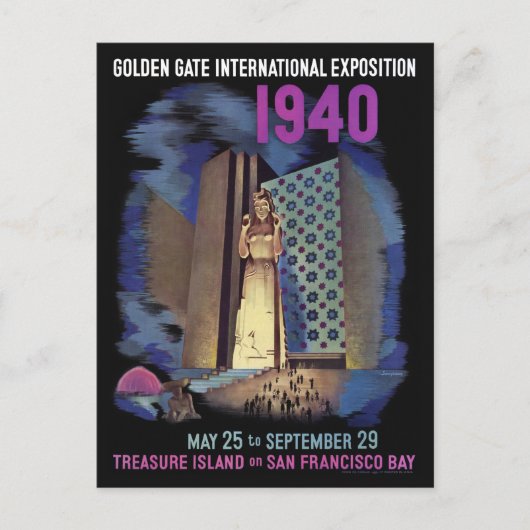 1940 Golden Gate International Exposition Poster Briefkaart (Voorkant)