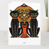1940 Halloween zwarte kat Kaart (Achterkant)