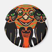 1940  Halloween zwarte kat Magneet (Voorkant)