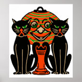 1940  Halloween zwarte kat Poster (Voorkant)