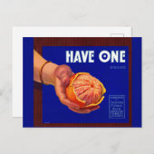 1940 heeft één oranje krattenlabel briefkaart (Voorkant / Achterkant)