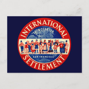 1940 Internationale nederzetting San Francisco Briefkaart