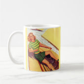 1940 is een meisje op een boot koffiemok (Links)